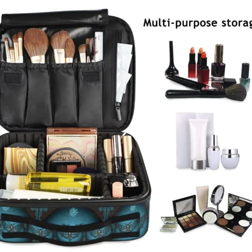 Skull Moth Design Storage Organizer - Black and Blue